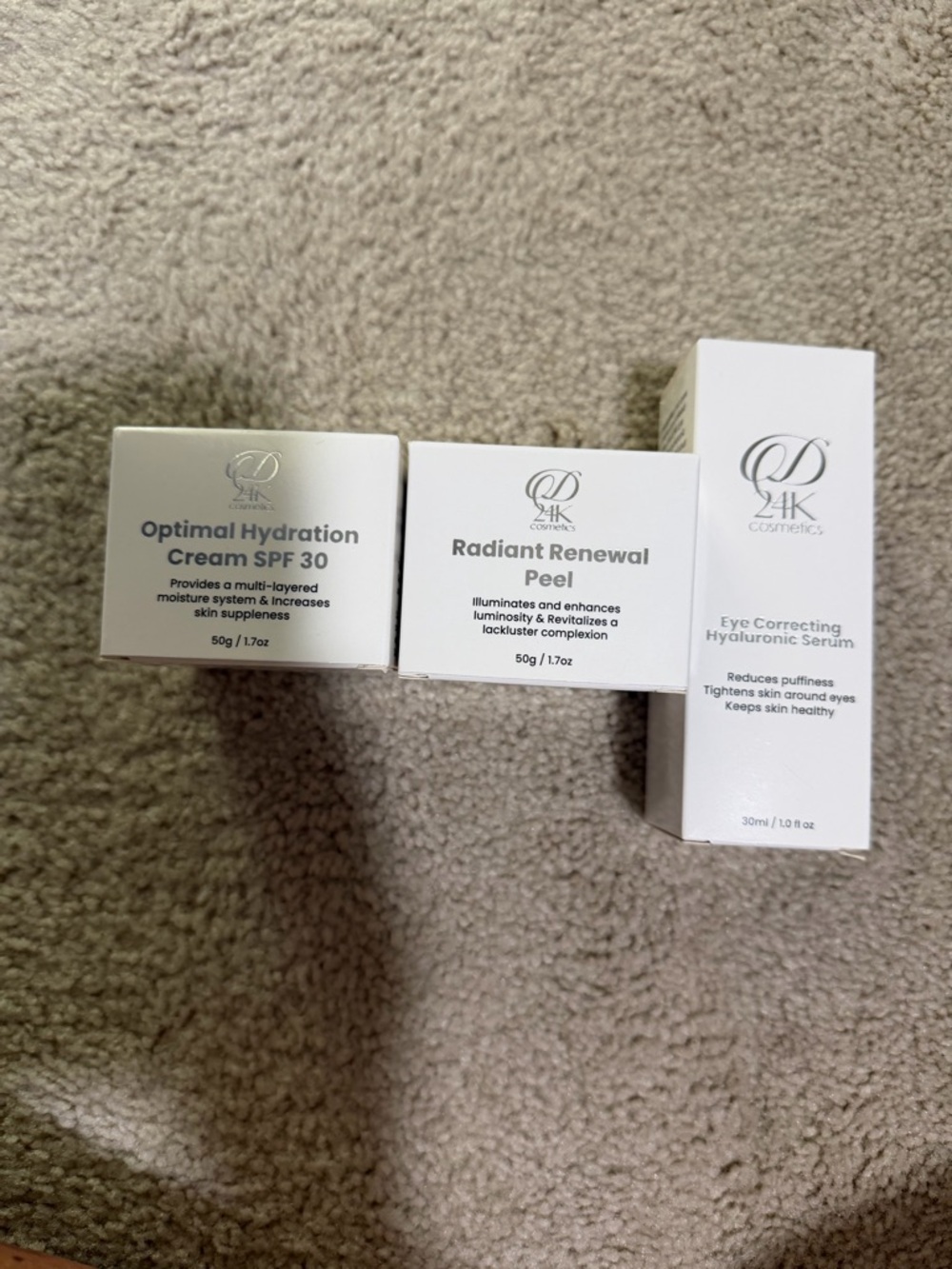 Radiant Renewal Peel,Optimal Hydration Cream SPF30 - Eye Correcting Hyaluronic